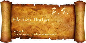 Pöcze Ibolya névjegykártya