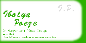 ibolya pocze business card