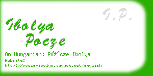 ibolya pocze business card